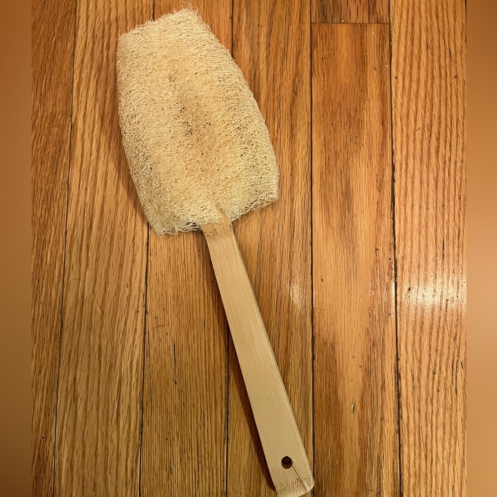 Homemade and grown loofah back scrubber. 100% natural